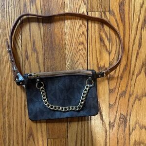 Stylish Brown Chain Accent Bag